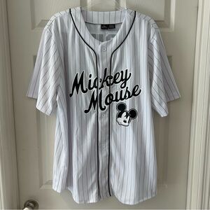 Disney White and Black Mickey Mouse Jersey
